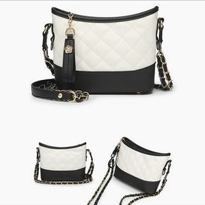 Quilted Black & White Shoulder Bag✨️